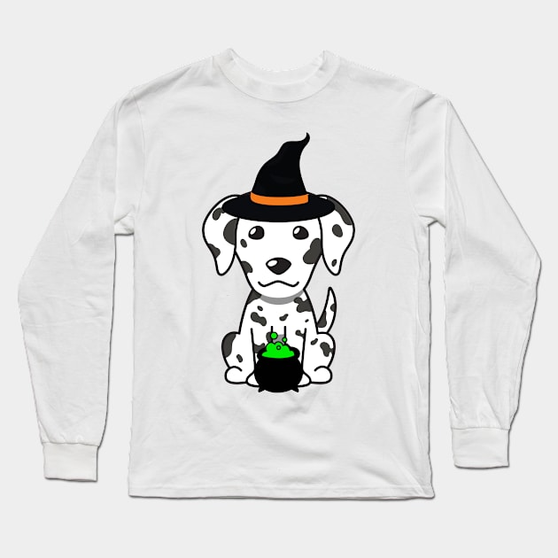 Cute dalmatian dog is a witch Long Sleeve T-Shirt by Pet Station